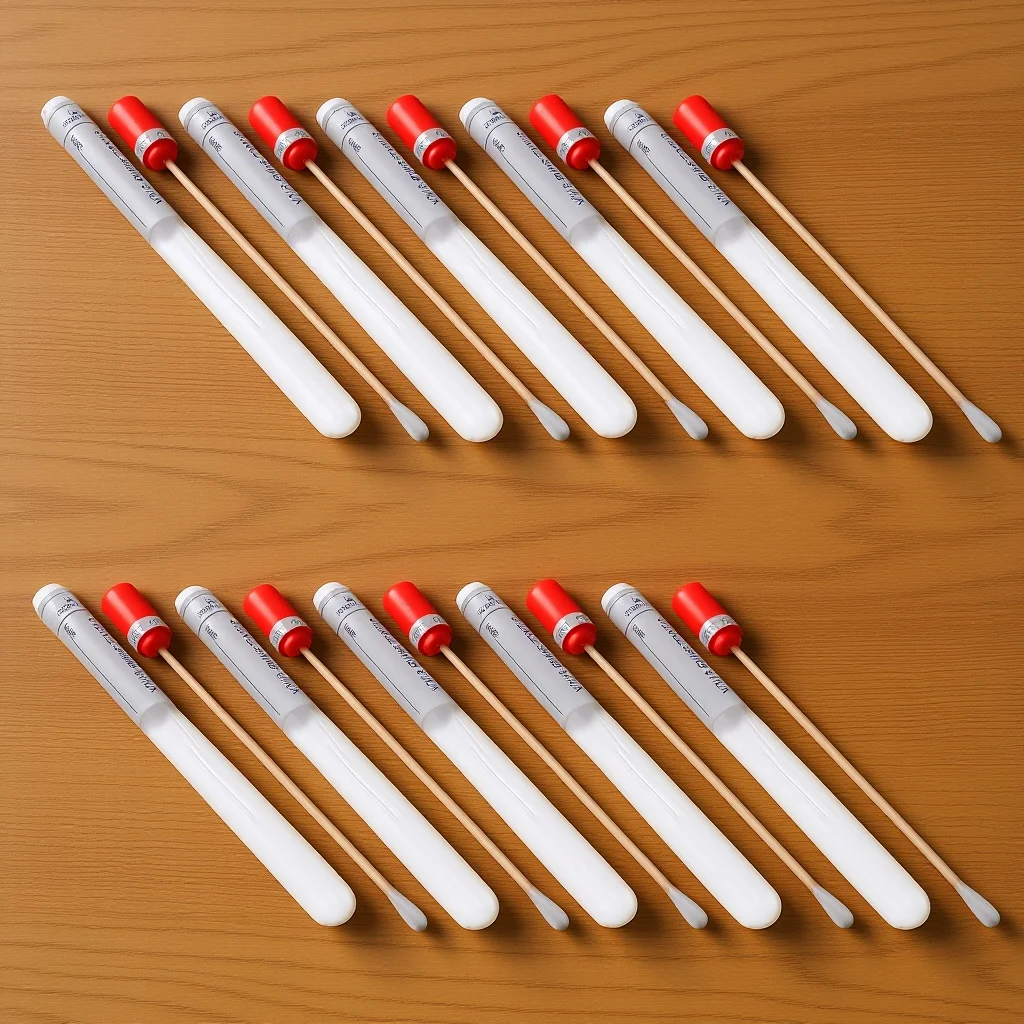 100 قطعة مسحات الحلق الأنثوية مجموعة عينات العينات القابل للتصرف للكشف عن قفل البلعوم استخدام معمل المستشفى #6