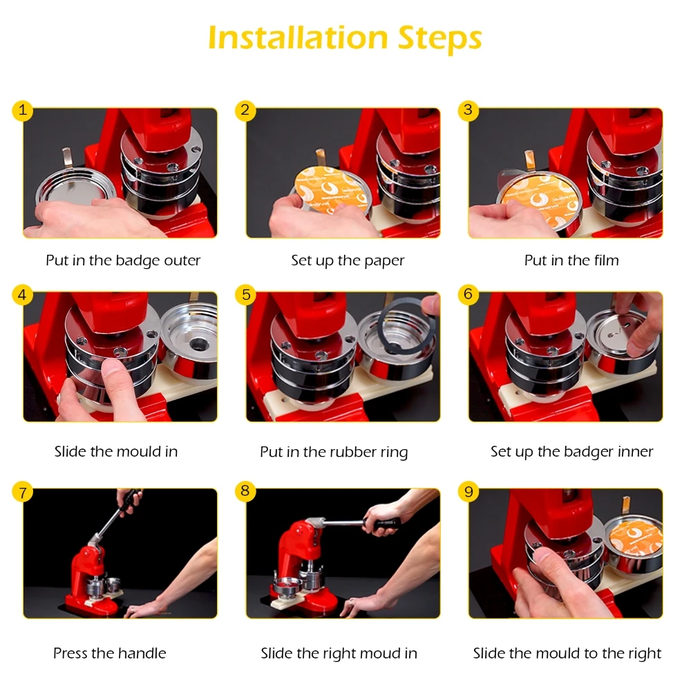 100/200 قطعة لتقوم بها بنفسك زر جزء لوازم 25 مللي متر-75 مللي متر لآلة صانع الأزرار شارة دبوس معدنية مستديرة (الحديد العلوي والسفلي وفيلم بلاستيكي)