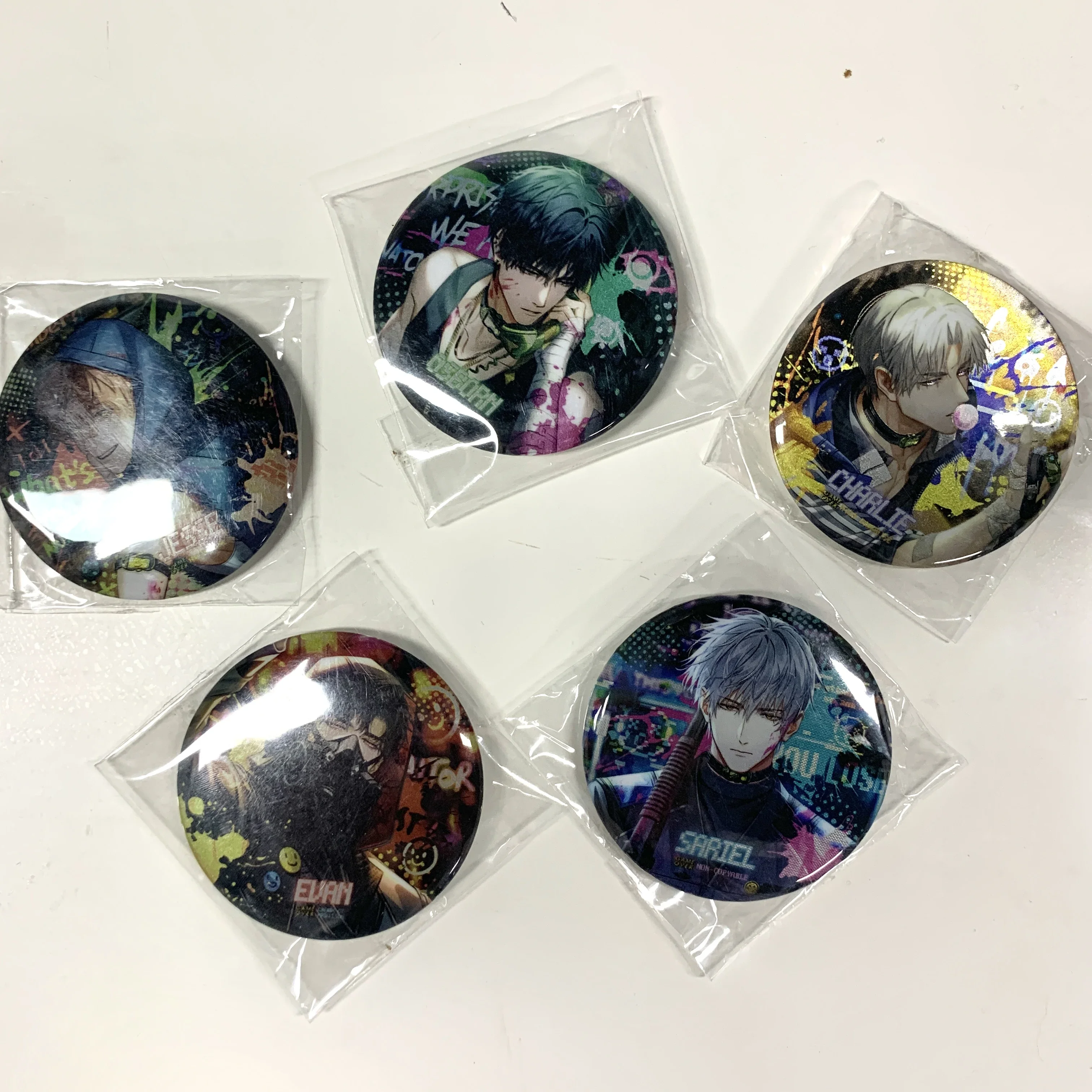 Anime Light and Night Sariel Evan Charlie Osborn Jesse Cosplay Pendant Reflect  Badge Backpack Decoration Widget Xmas