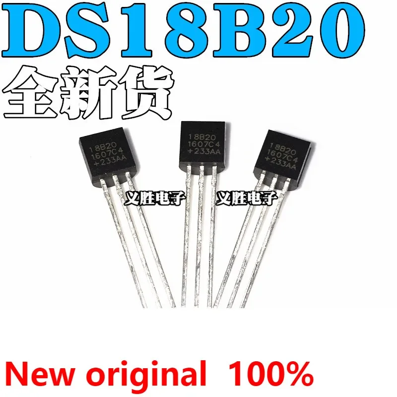 1-10pcs DS18B20 chip  Programmable digital thermostat/temperature sensor temperature acquisition TO-92