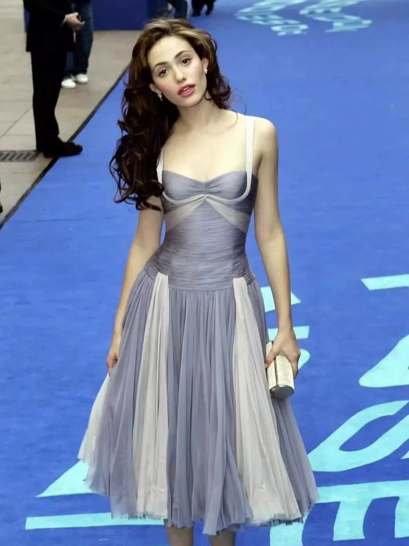 Faionable ter Ne robe en violet avec plis taille haute jupe trapèze pour les rendez-vous de vacances usage quotidien fibre de polyester Dr