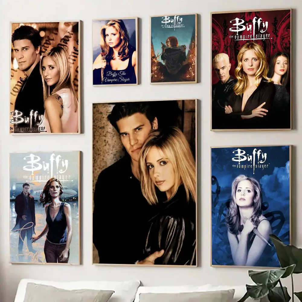 Buffy The V-Vampire S-Slayer Moive Posters Living Room Bar Cafe Quality Canvas Vintage Style Comics Painting Art Home Wall Decor