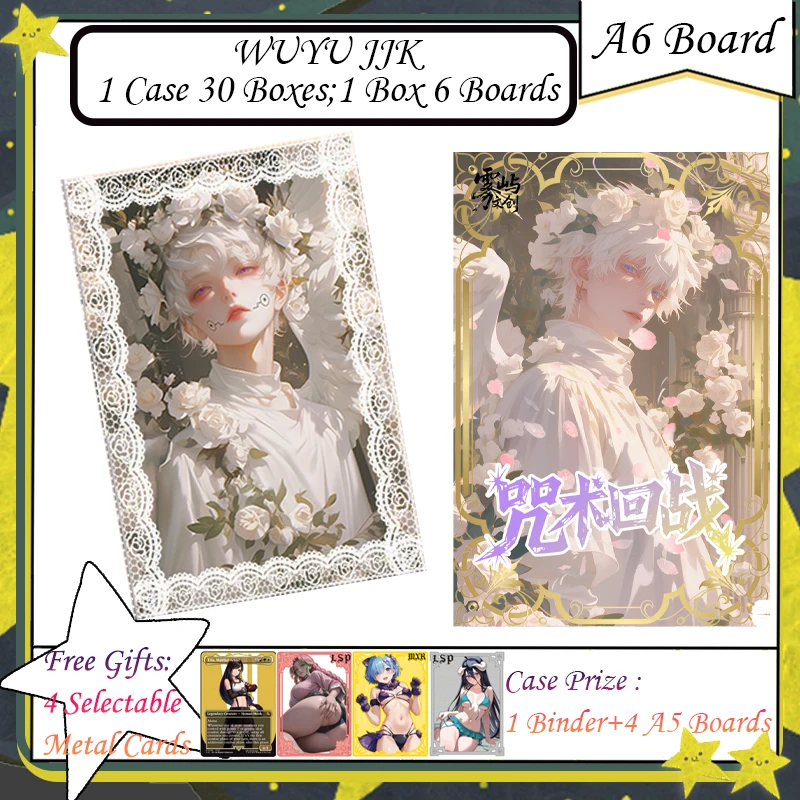 

New WUYU Jujutsu Kaisen Arcylic A6 Colored Paper Gojo Satoru Nanami Hobby Collection Cards Doujin Booster Box Kid Toys Gifts