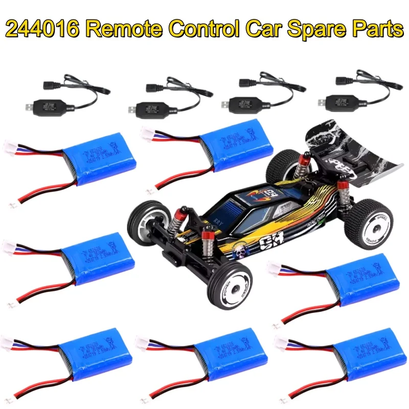 244016 RC Car Battery USB Line 244016 1:24 Drift Remote Control Car Battery 7.4V 350mAh Battery USB Charging Line Spare Parts