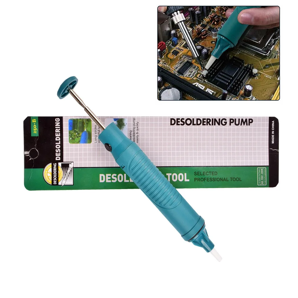 

Tin Welding Desoldering Pump Soldering Tools 1pcs Hand-Held Lightweight Manual Plastic Replacement Solder Sucker