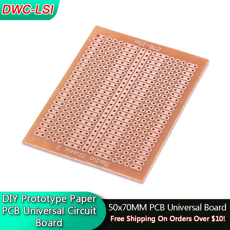 

5/10PCS DIY Prototype Paper PCB Universal Experiment Matrix Circuit Board 2-3 Connected Hole Single Hole 5x7CM