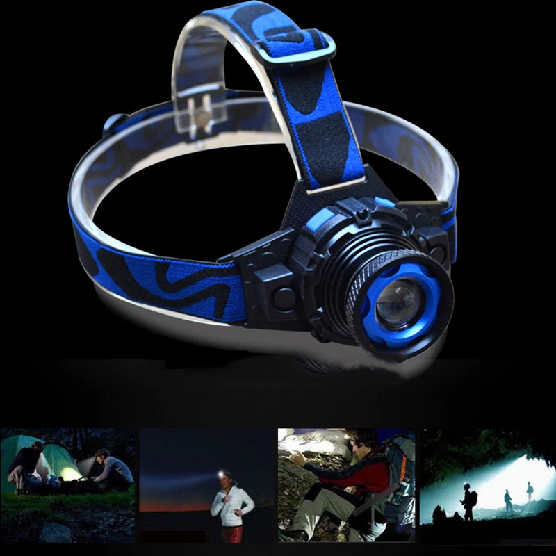 Build-in Battery Led Headlamp Q5 Bulbs Lithium Ion Bookable  Rechargeable Bright Head Flashlight Lamp Light Headlight