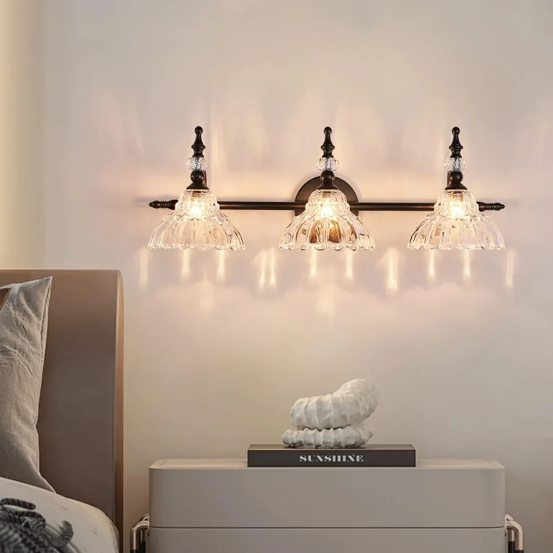 

Американский металл Ретро Зеркальный шкаф Ванная комната Настенные светильники Спальня Прикроватная тумбочка Коридор Проход Атмосфера Стеклянные бра Светильники