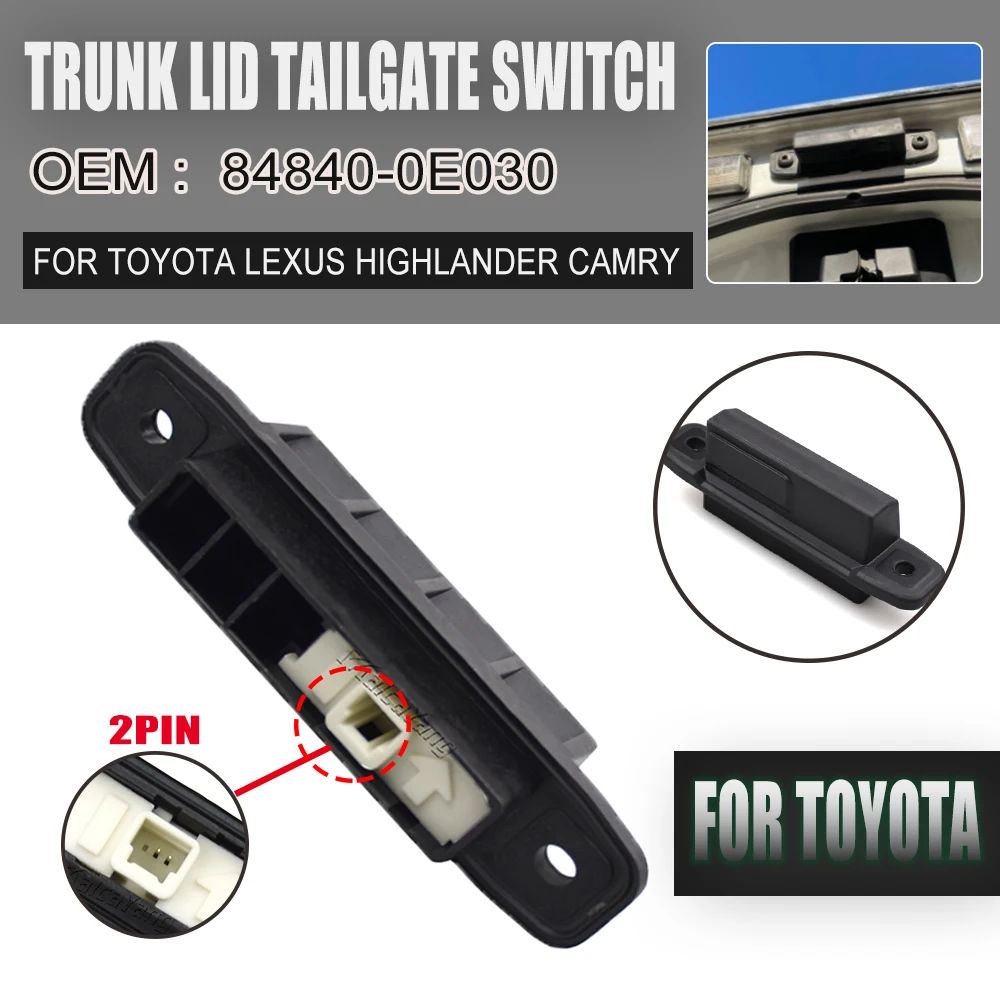 Hinten Tür Stamm Lift Boot Tor Heckklappe Schalter Taste Für Toyota YARIS Camry RAV4 Highlander 84840-0E030 84840-06030