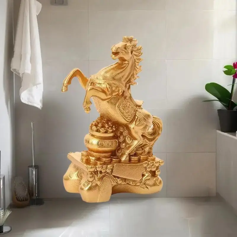 سلسلة مفاتيح تمثال نحاسي للحصان والقرد اللطيف - ملحق مكتب مزخرف وممتع