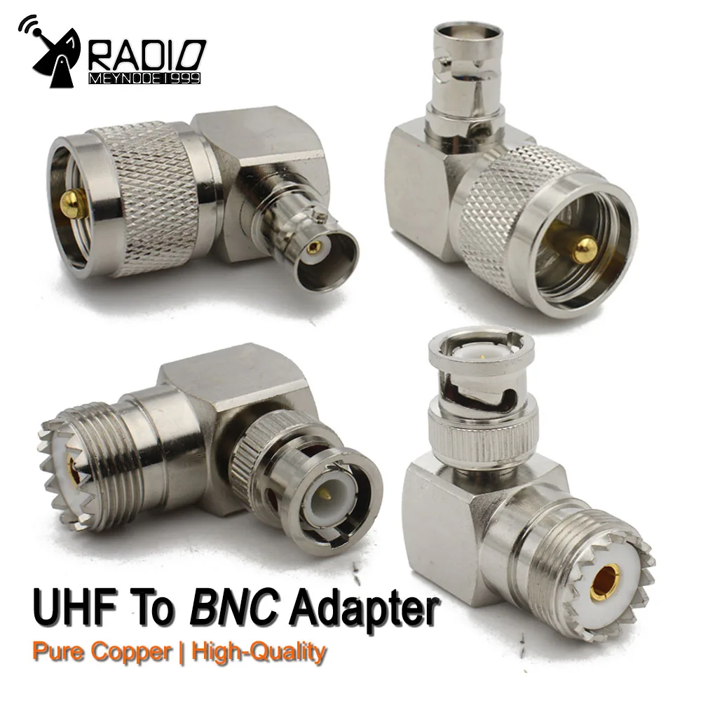 90 Degree Right Angle PL259 SO239 UHF Connector UHF Male To Q9 BNC Female Adapter SL16 High quality 1PCS/lots