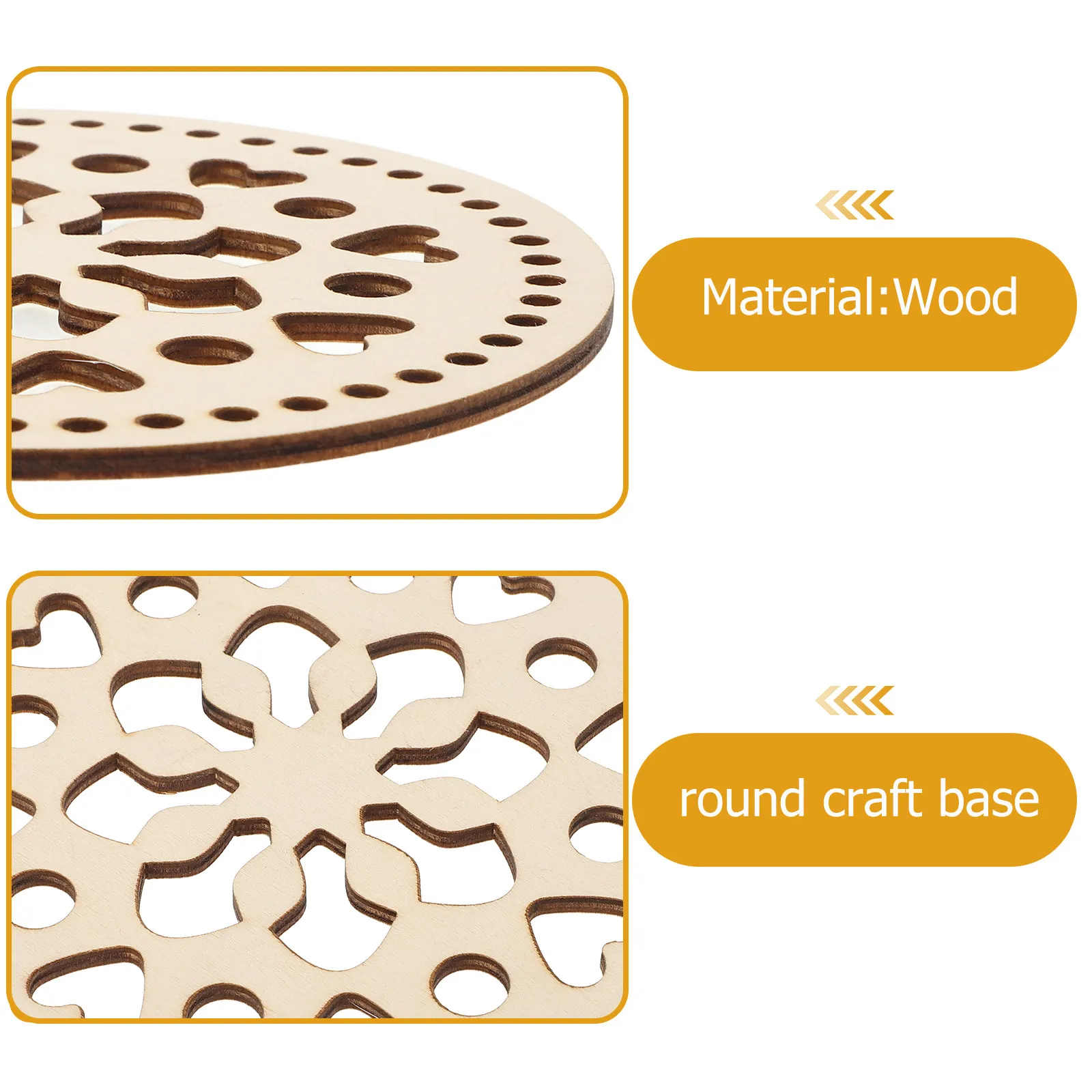 2pcs Wooden Woven Base Crochet Bag Bottom DIY Supplies Round Craft Base Handbag Bottom Bases Weaving Bag Accessories