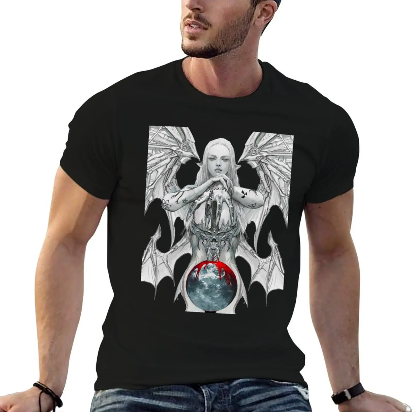 

GRIMES Vll T-Shirt man t shirts cotton funny t shirts man t shirts for man cotton soft T-shirt