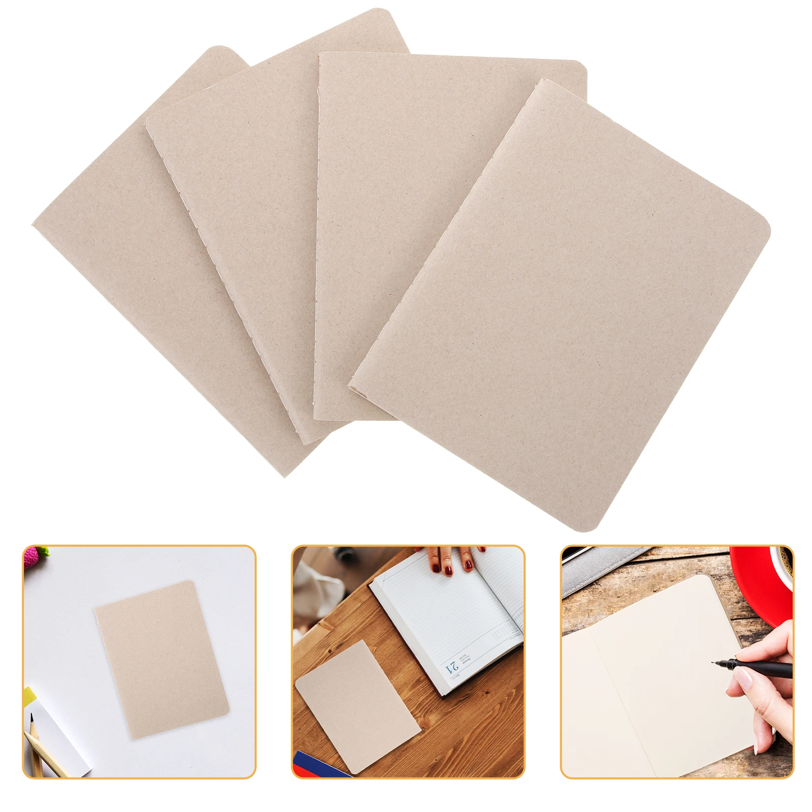 

4pcs Portable Watercolor Thick Paper Journal Sketchbooks Bulk Travel Pad For Art Drawing Painting Doodle Mini