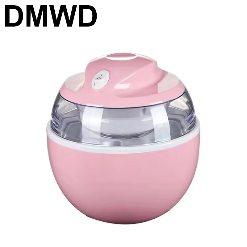 DMWD 600ml Household Full Automatic Soft Hard Ice Cream Maker Machine Intelligent Sorbet Fruit Yogurt Ice Maker Dessert Maker