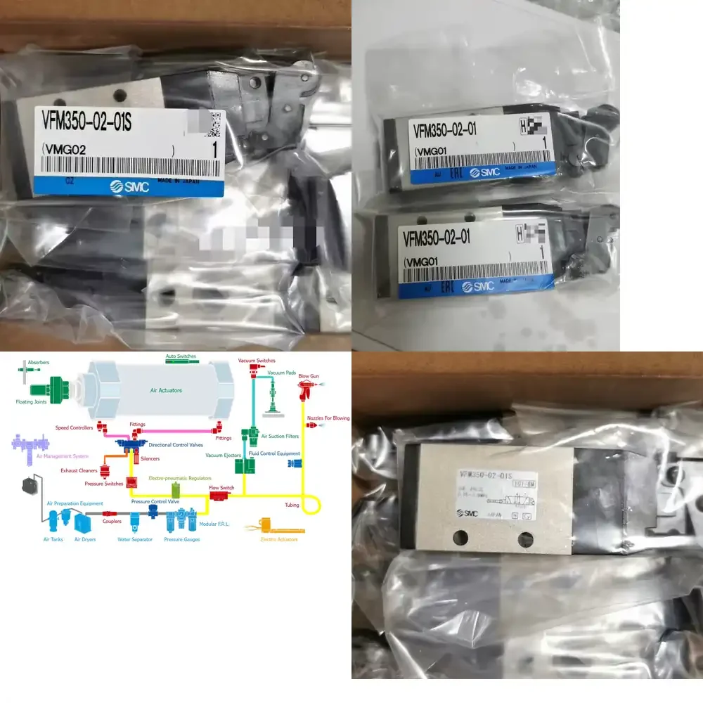 

Оригинальный 5-портовый механический клапан SMC VFM350-02-01S с резиновым уплотнением для пневматических компонентов, подлинный цилиндр серии SMC VFM300