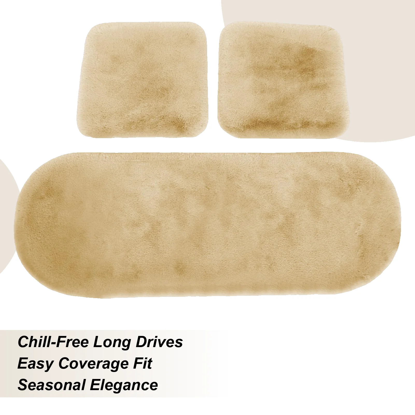 

Подушка сиденья для автомобиля, 3-х предметная плюшевая передняя задняя толстая теплая подушка для вождения, подушка для автомобиля, грузовика, интерьер автомобиля, зима, Рождество