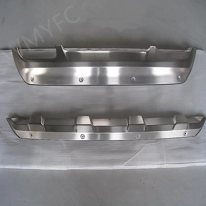 For 2015-2019 Hyundai Tucson ﻿ Front & Rear Bumper Guard Plate Protector Anti-impact Stainless Steel Auto Accessories