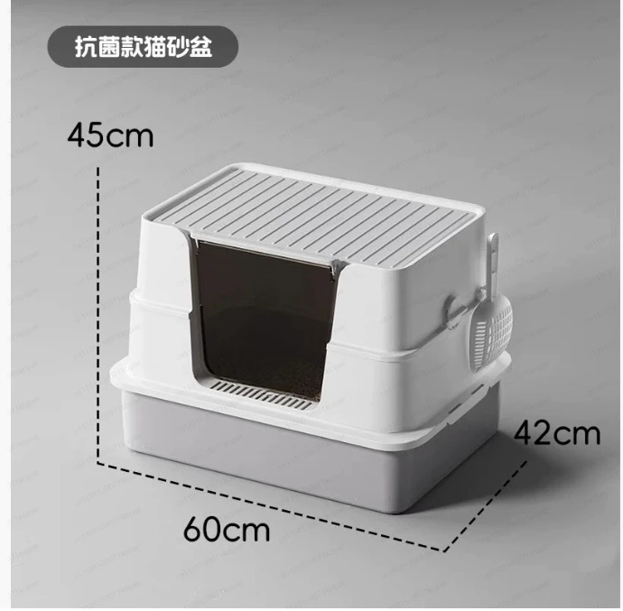 

Enclosed Cat Litter Box Is Fully Enclosed and Easy To Clean