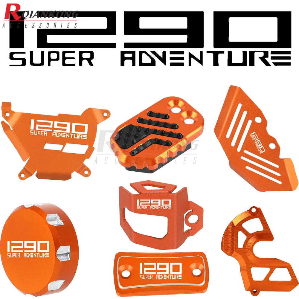 Clutch Side Engine Case Cover For 1290 Super Adventure R S T 2015 2016 2017 2018 2019 2020 Heel Protective Oil Brake Fluid Caps