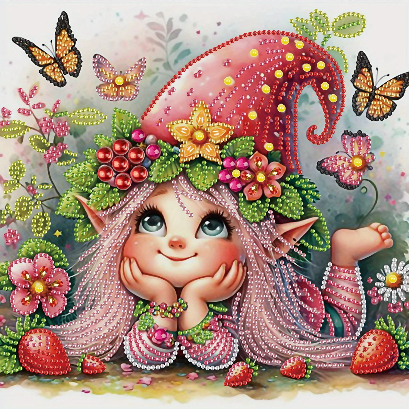 

DIY Girl and Flower 5D Special Shape Diamond Art Kits for Beginners,Diamond Art Painting Kits for Home Wall Decoration Gift