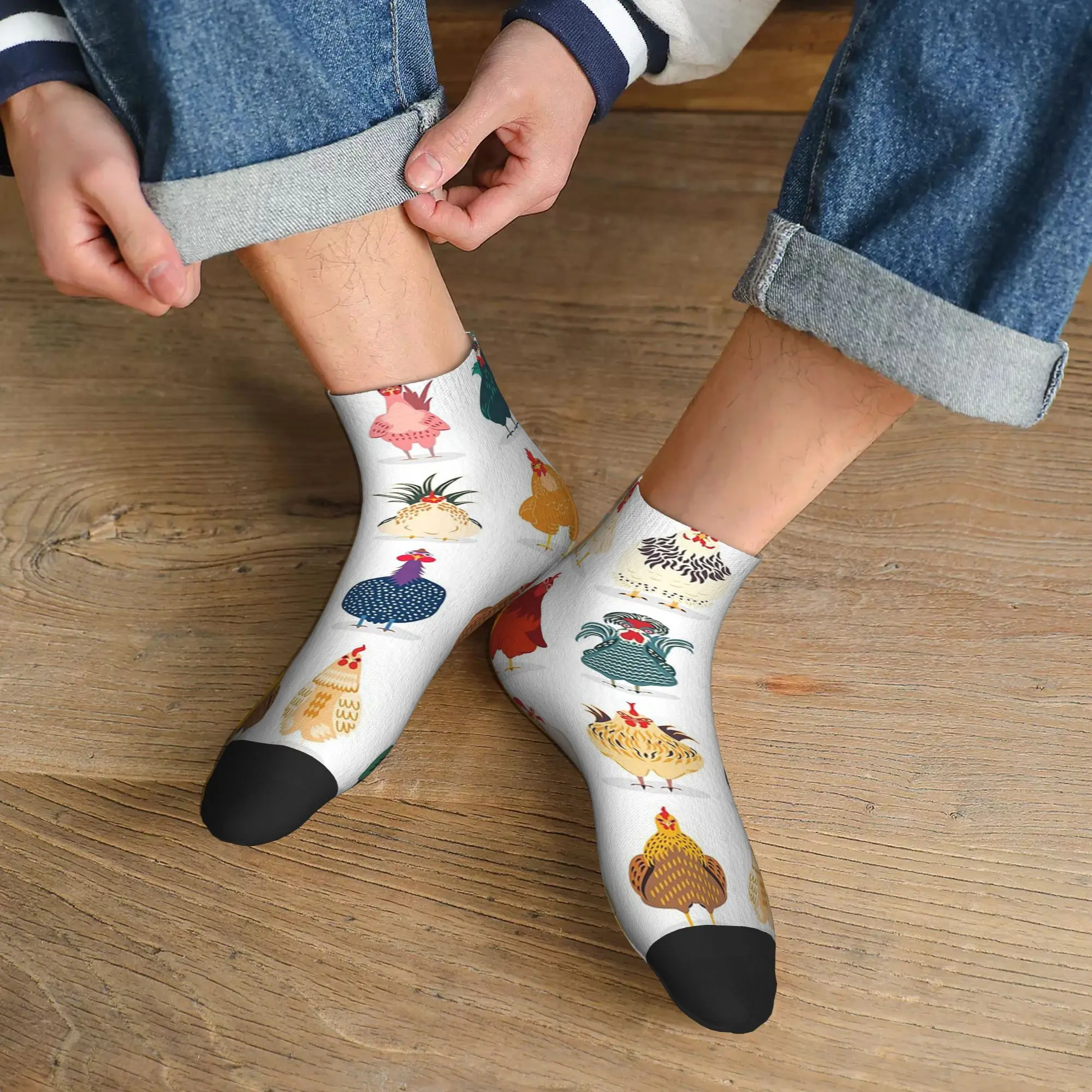 

Всесезонные милые куриные носки в стиле Харадзюку, супер мягкие носки для экипажа, модные чулки для мужчин и женщин, подарки