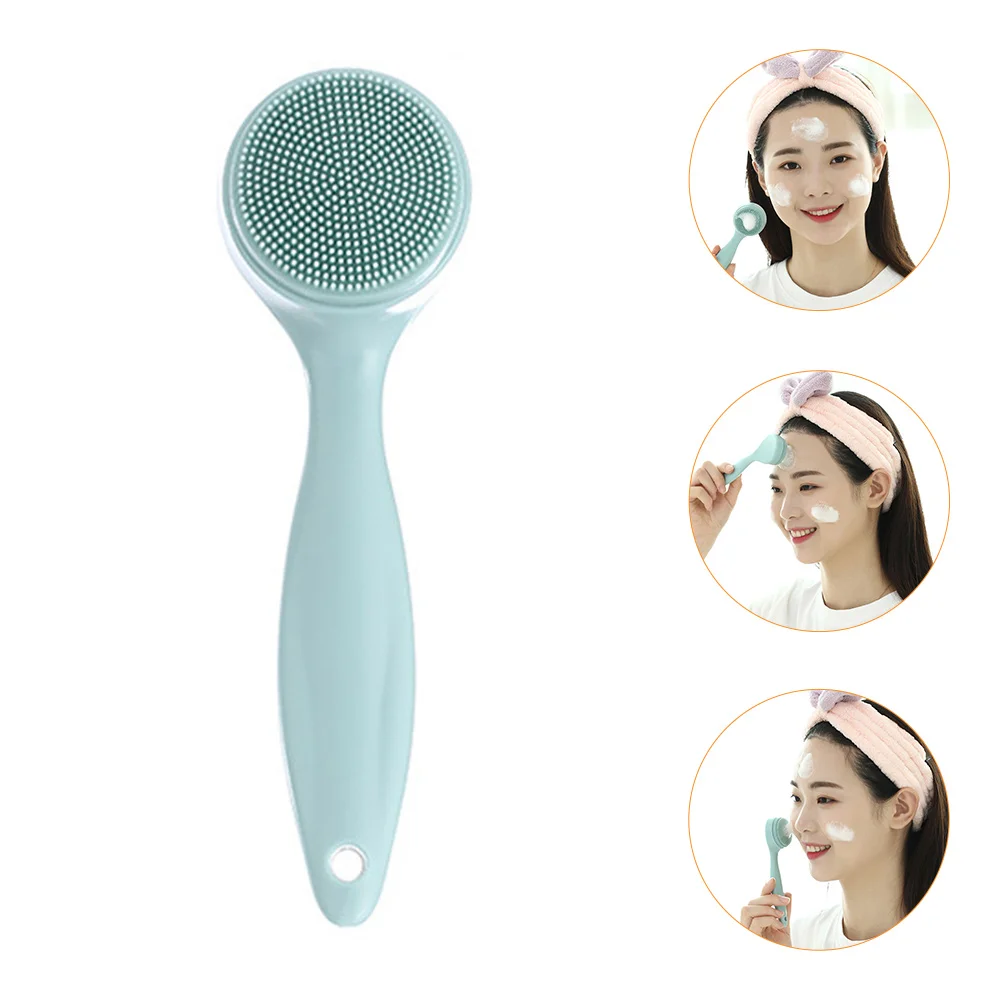 

Exfoliate Cleansing Brush Cleaning Silicone Face Machine Green Silica Gel Brushes