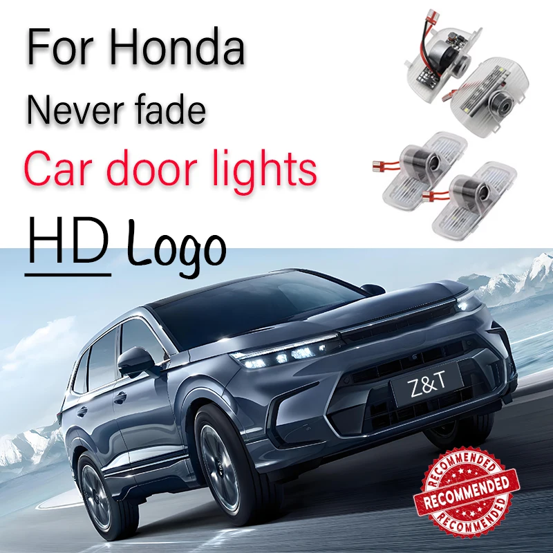 HD Glass Lens Car Door Light Laser Decor Projection Lamp Never Fade For Honda Accord Odyssey Elysion Inspire Pilot Passport