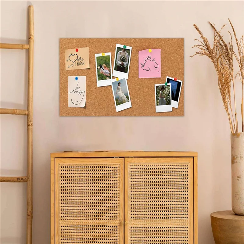 3 Set Cork Board Bulletin Board, Small Rectangular Pin Board For Wall, Self-Adhesive Cork Board For Office