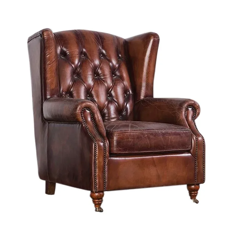 Customized American retro leather art sofa, tiger chair sofa chair