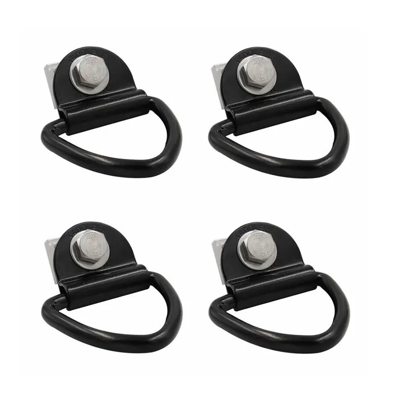4 Kits Bed Rail Accessories for Toyota Tacoma Bed Cleats Tie Down Anchors Rings T Slot Nuts for Tundra Deck Rail Pick up