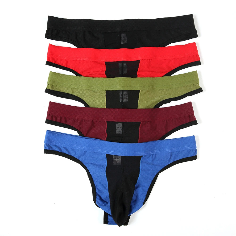 

Black Elephant Nose Briefs Brand New Breathable Material Color Matching Comfortable Fit Nylon Fabric Regular Length