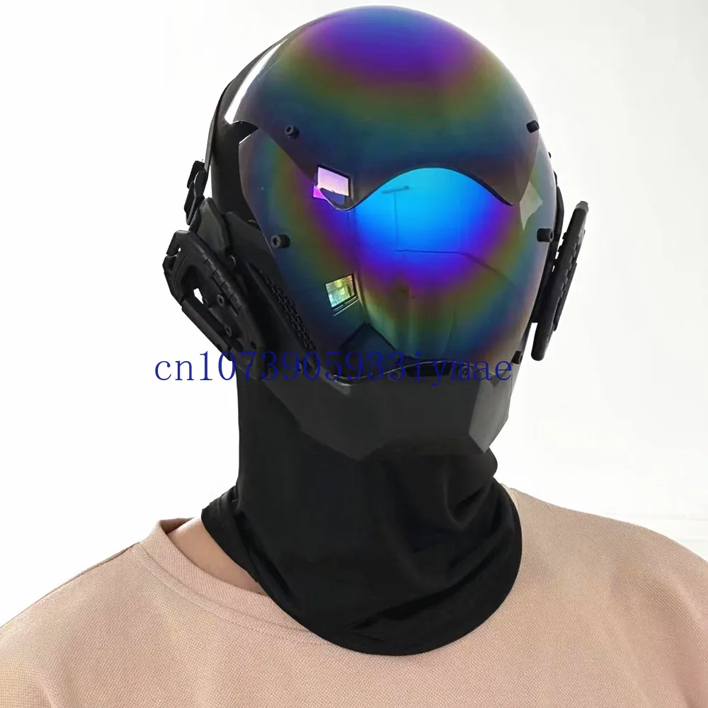 Cyberpunk Mask Handmade Custom Naked Helmet COS Music Festival Full Face Performance Mask