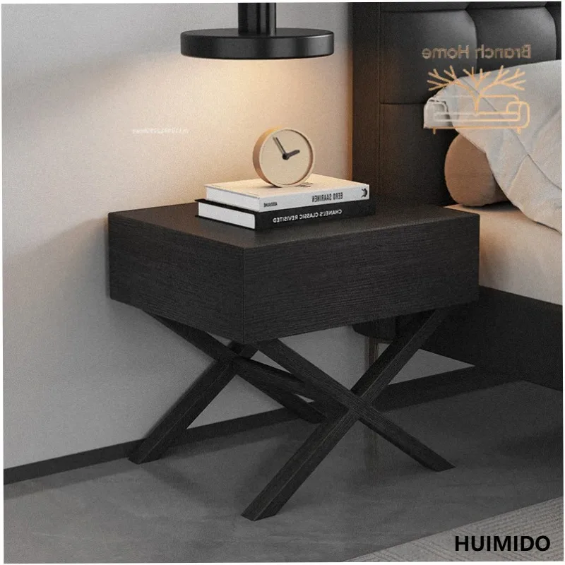 Italian modern light luxury bedside table household bedroom 2025 new bedside small complete storage bedside storage cabinet