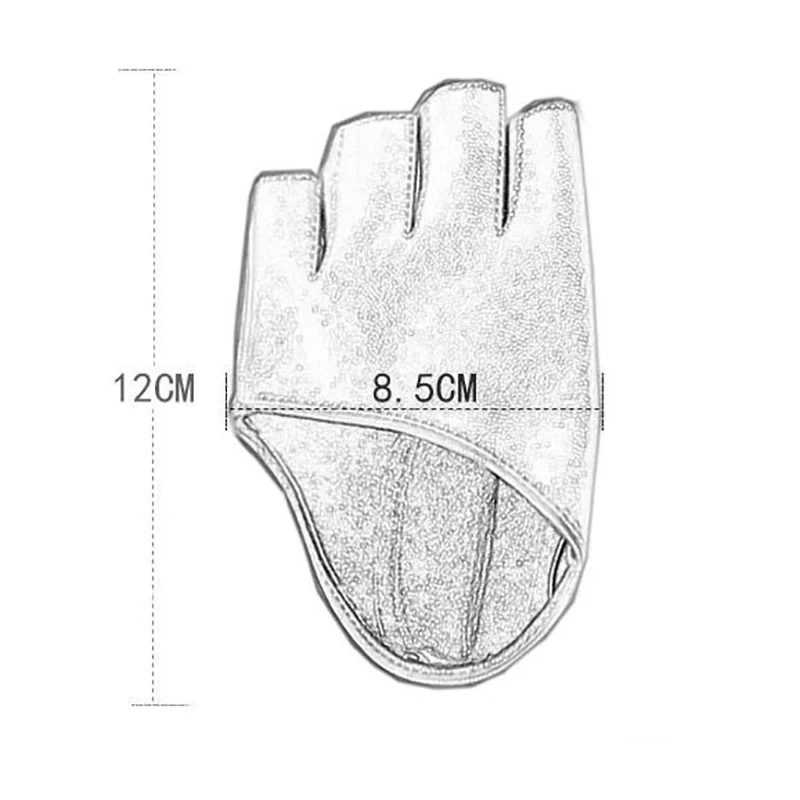 بو الجلود أصابع قفاز ل القوطي الشرير الصخرة لوليتا Harajuku مرحلة الأداء حفلة النساء لوليتا تأثيري نصف اصبع قفازات #6