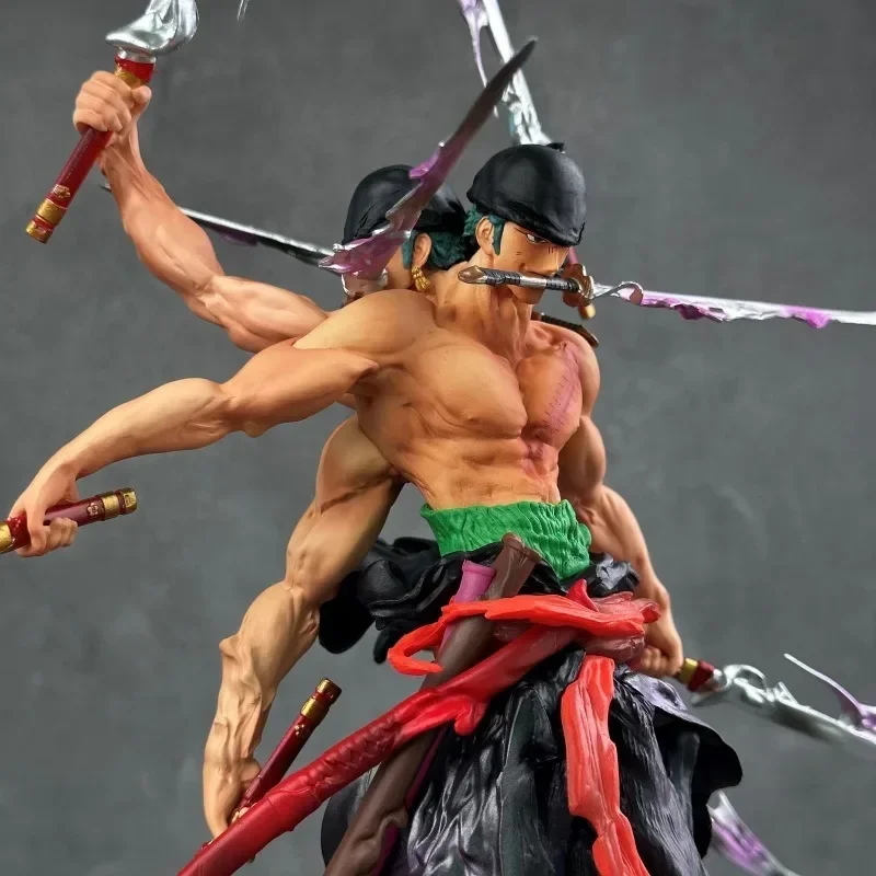 52cm Anime Figure Roronoa Zoro GK One Piece Three Knives Flow Figures PVC Collection Model Figurine Desktop Decoration Toy Gifts