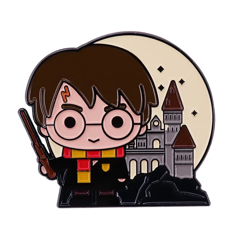 Harries Potters Metal Pin Cartoon Alloy Hogwarts Commemorative Academy Lapel Pin Badge Decoration Cosplay Jewelry Accessories