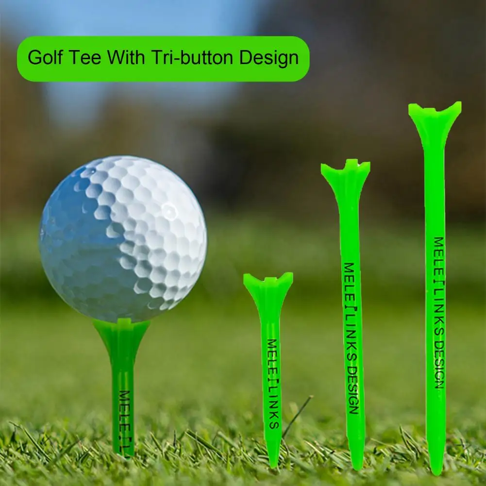 50Pcs Plastic Golf Tees Three-head Professional Serving Pins 38/69/83mm Colorful Short Tees Practice Training Golf Ball Holder