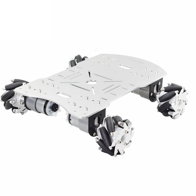 4WD Mecanum Robot Car Smart Car Chassis Kit Load Capacity 10-15KG W/ 60mm Omni Wheels (Unassembled)