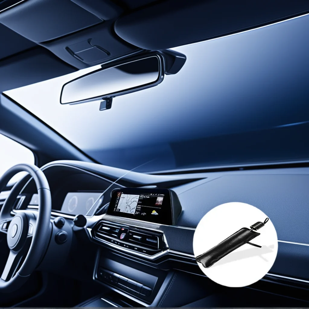 

Car Windshield Sun Shade - Silver Foldable UV Resistant Sun Visor with Adhesive