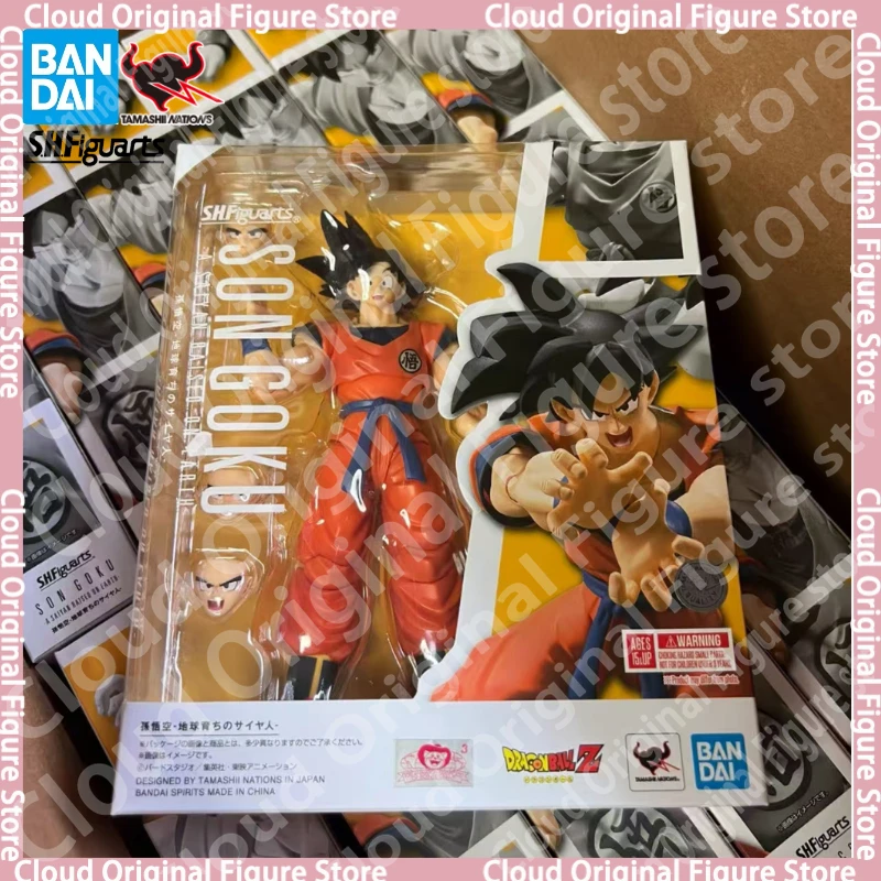 

In Stock Original Bandai Dragon Ball Z S.H.Figuarts Son Goku A Saiyan Raised on Earth Pvc Figure Anime Action Toy Decoration