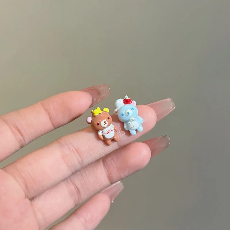 Kawaii Rilakkuma فتاة الكرتون لطيف الأذن مربط المرأة أنيمي الإبداعية القرط مجوهرات الأزياء اكسسوارات أقراط هدية الكريسماس 2026