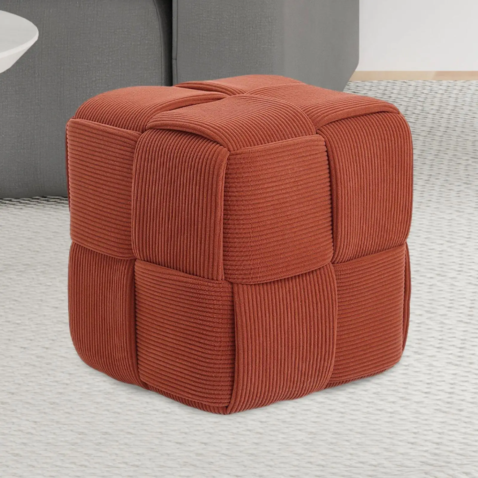 Seating Foot Stool with Non Skid Legs Wood Floor Protection Comfortable Small Footstool for Office Couch Nursery Doorway Bedroom Seating Foot Stool with Non Skid Legs Wood Floor Protection Comfortable Small Footstool for Office Couch Nursery Doorway Bedroom