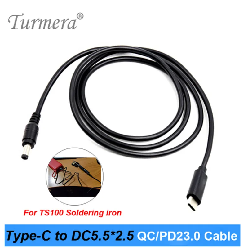 

PD QC3.0 20В триггер для блока питания PD Type-C к DC 5,5*2,5 мм зарядный кабель внешний аккумулятор для паяльника TS100 и ноутбука