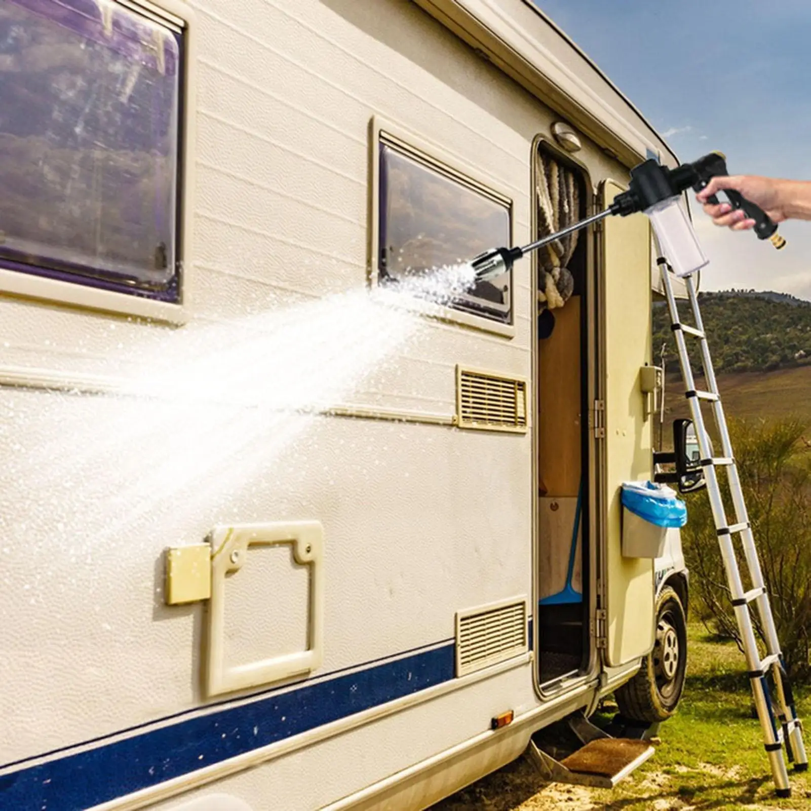 

Автомобильный пеногенератор с регулируемой насадкой, высоконапорный распылитель пены для садового шланга, для мойки автомобилей и мотоциклов