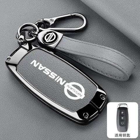 Zinc Alloy Car Remote Key Case Cover For Nissan X Trail T32 2020 Rogue Patrol Murano Htrail Maxima Versa Leather Key Shell Fob