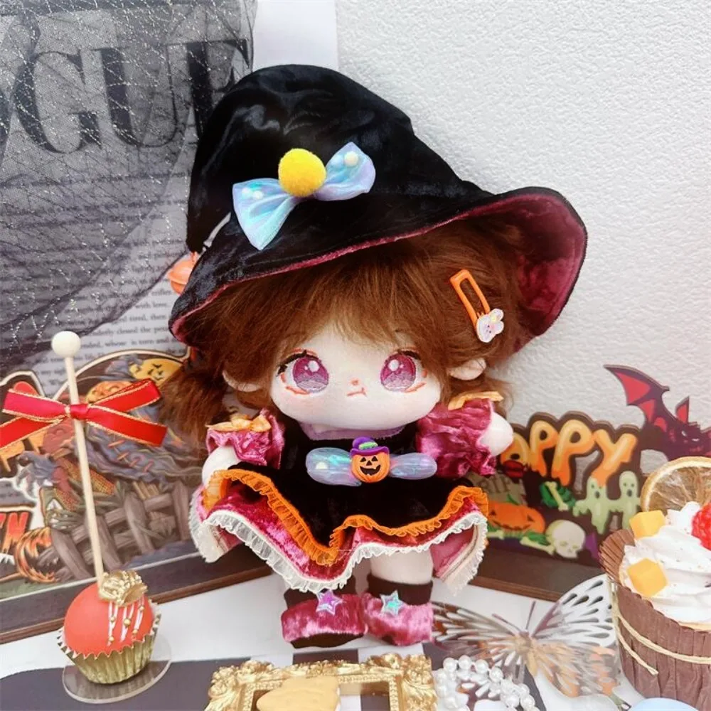 

Clothes Pumpkin Cotton Witch Clothes Set Dress Up Bow Cotton Halloween Suit Fashion Kawaii Dolls Clothes 20cm Cotton