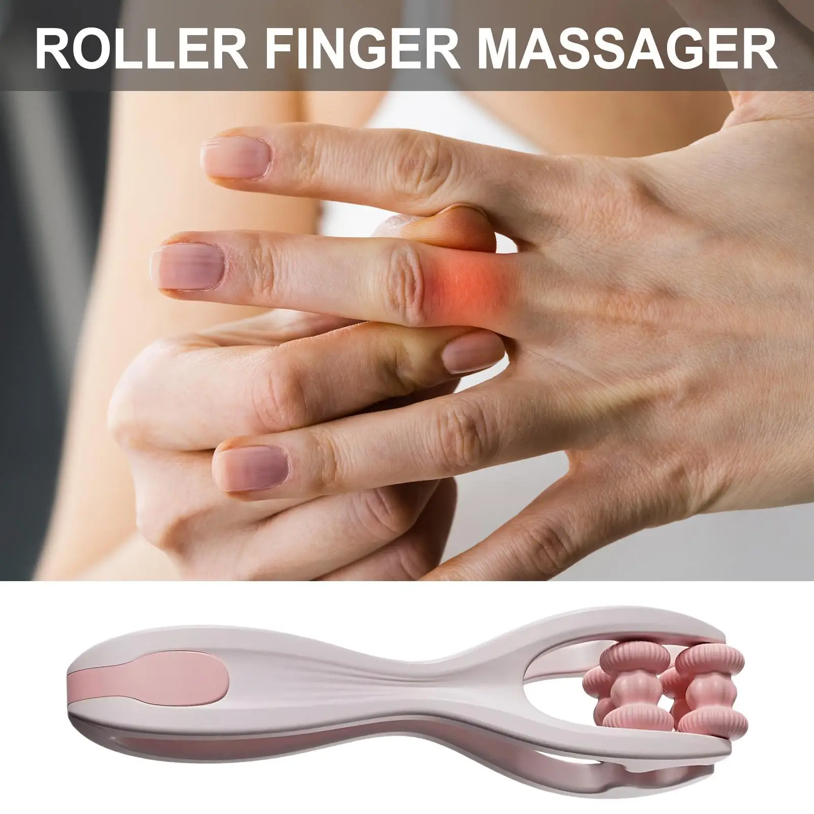 Finger Massager Dual-Row Roller Design Easy Use Relieve Finger Fatigue Promote Blood Circulation Portable Roller Finger Massager