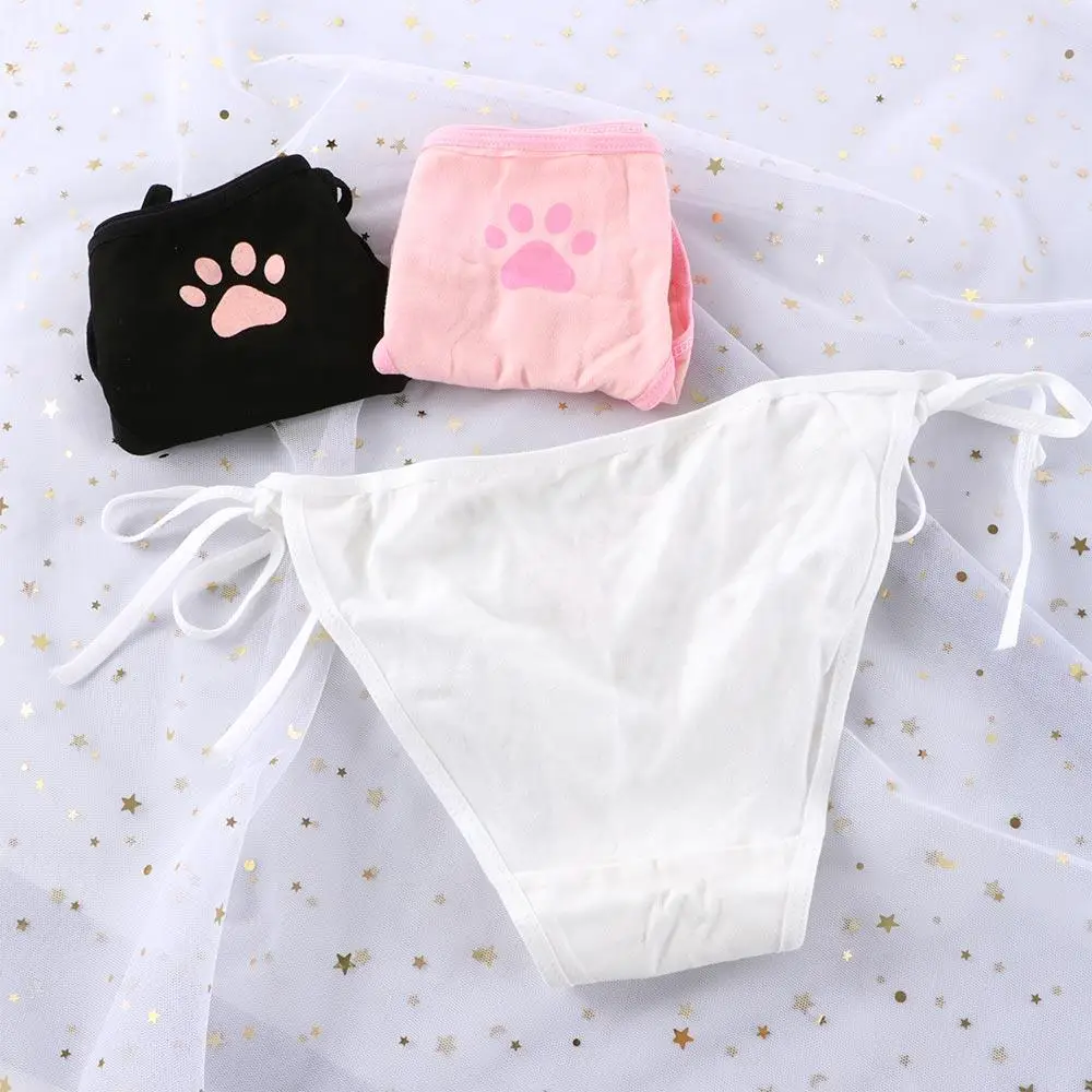 

Seamless Low Waist Strap Bandage Lolita Women's Panties Briefs Underwear Cute Claw