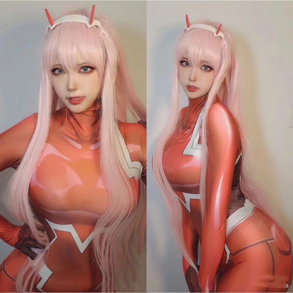 Darling In The Franxx 02 Zero dwa dwa przebranie na karnawał Klaxosaur księżniczka 001 Zentai body Halloween kombinezon dorosłych dzieci